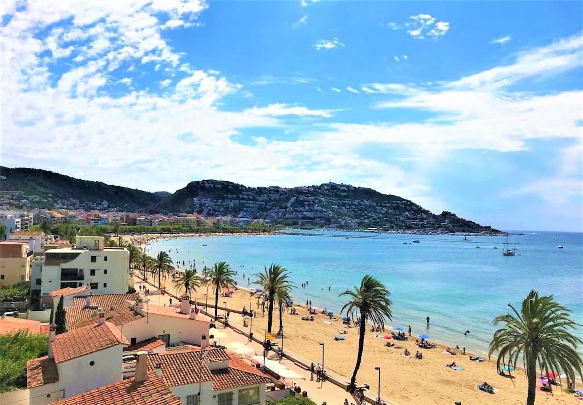 Apartamento En Roses A 2 Min De La Playa Con Vistas Al Mar Av-18 Girona Dış mekan fotoğraf