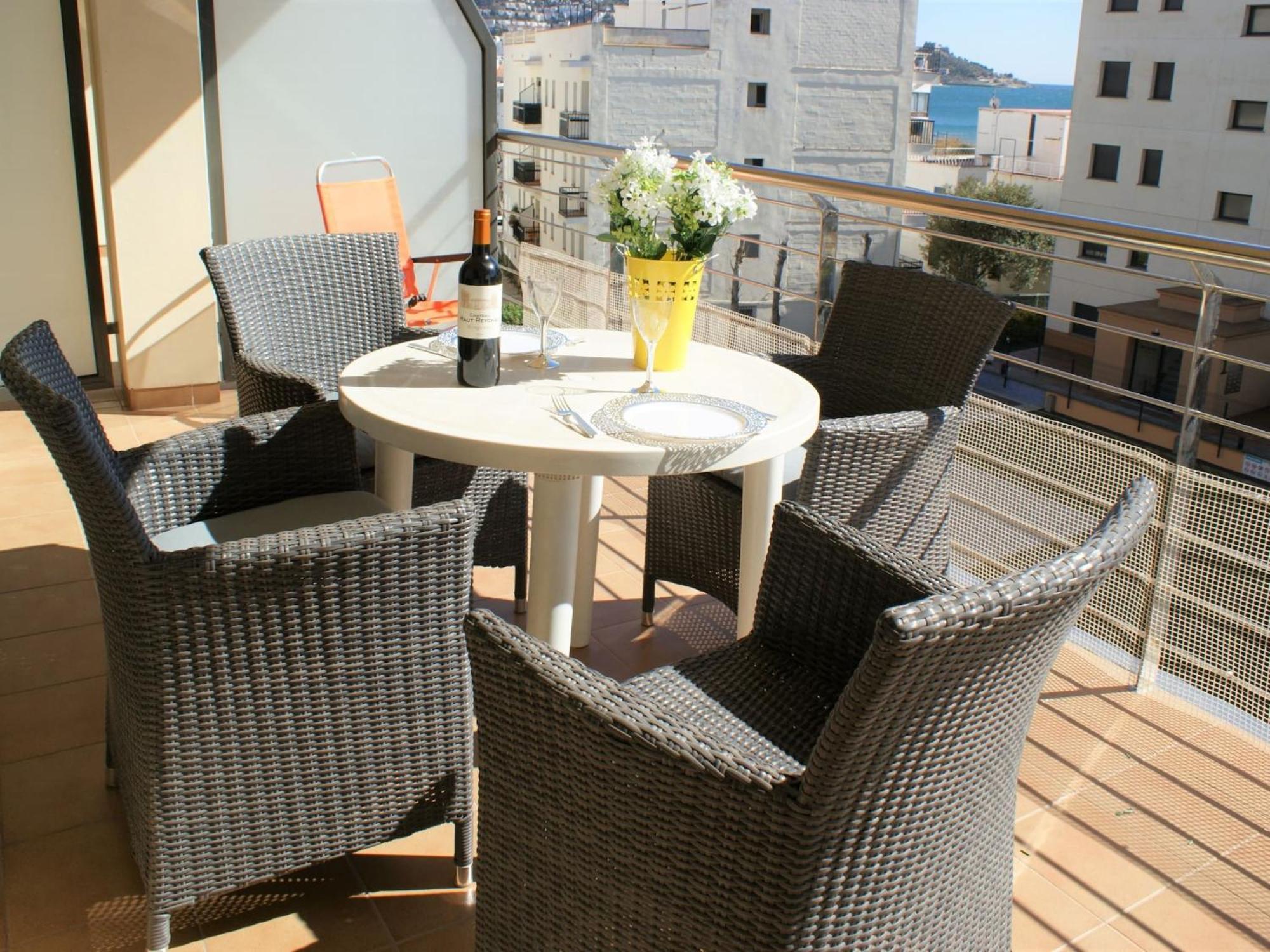 Apartamento En Roses A 2 Min De La Playa Con Vistas Al Mar Av-18 Girona Dış mekan fotoğraf